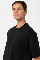Antioch-Siyah Relaxed Basic Erkek T Shirt-T-Shirts-4-Milagron.com