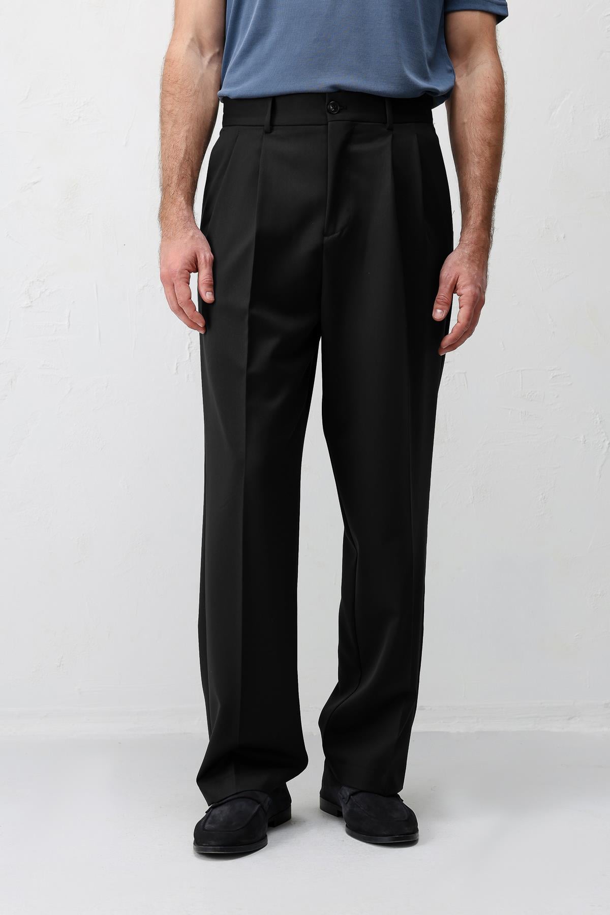 Antioch Siyah Relaxed Fit Erkek Pantolon