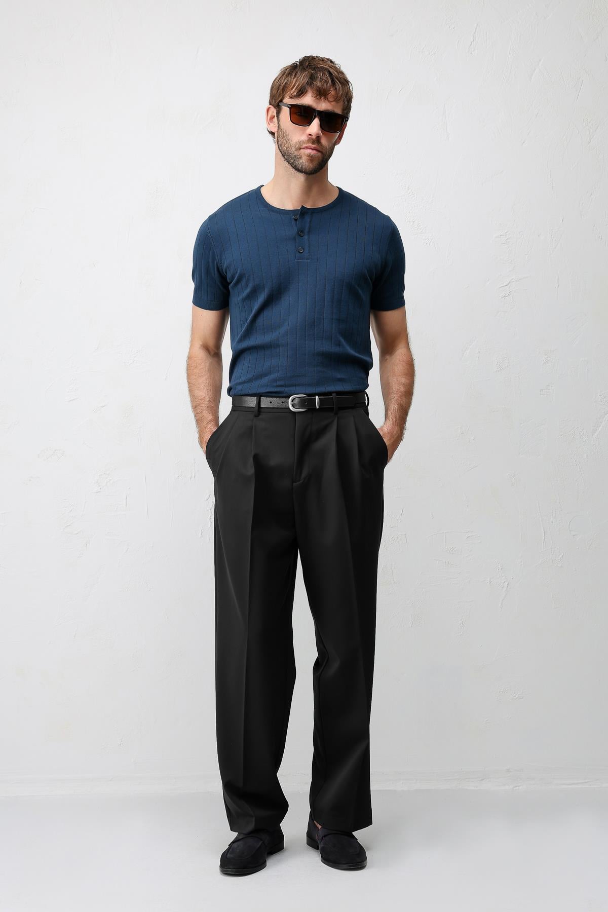 Antioch Siyah Relaxed Fit Erkek Pantolon