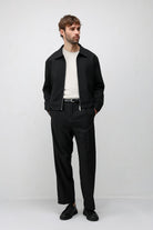 Antioch Siyah Relaxed Fit Fermuarlı Erkek Mont