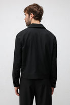 Antioch Siyah Relaxed Fit Fermuarlı Erkek Mont