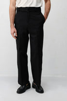 Antioch Siyah Relaxed Fit Kemerli Erkek Pantolon