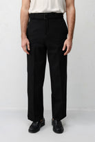 Antioch Siyah Relaxed Fit Kemerli Erkek Pantolon