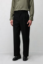 Antioch Siyah Relaxed Fit Pileli Erkek Pantolon