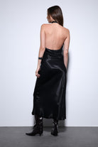 Antioch-Antioch Siyah Saten Midi Etek-Etek-4-Milagron.com