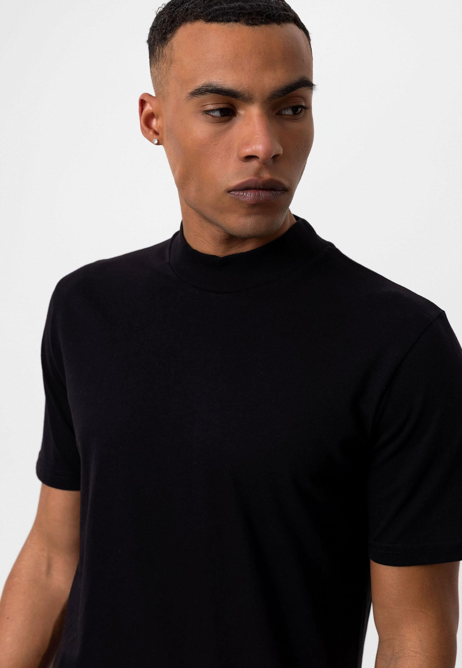 Antioch-Siyah Slim Fit Basic T Shirt-T-Shirts-5-Milagron.com