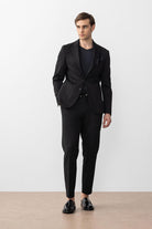 Antioch-Siyah Slim Fit Comfort Erkek Takım-Takım Elbise-1-Milagron.com