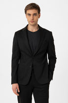 Antioch-Siyah Slim Fit Comfort Erkek Takım-Takım Elbise-3-Milagron.com