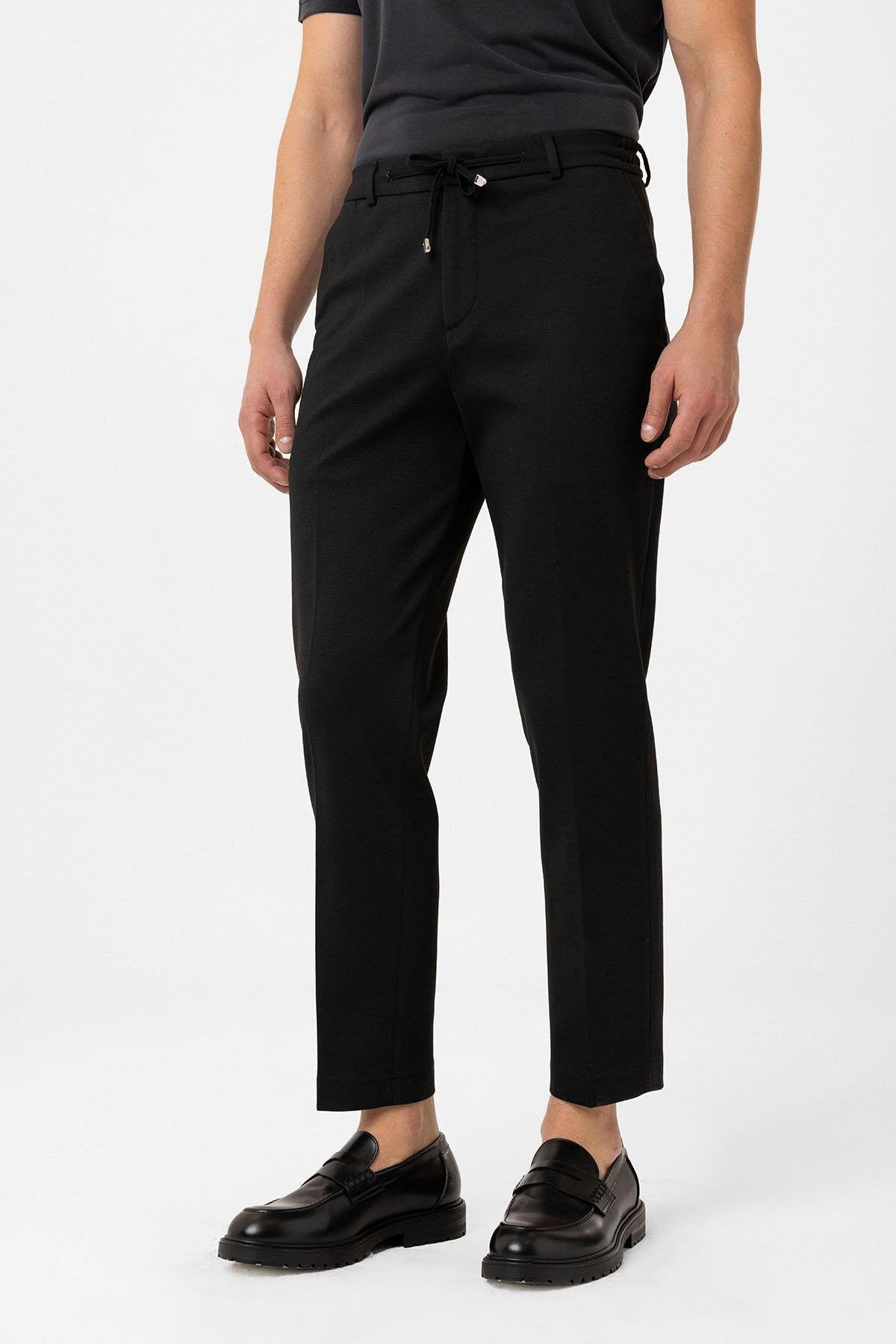 Antioch-Siyah Slim Fit Comfort Erkek Takım-Takım Elbise-6-Milagron.com