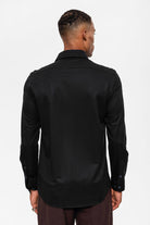 Antioch-Siyah Slim Fit Dokuma Erkek Gömlek-Gömlek-6-Milagron.com