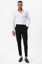 Antioch-Siyah Slim Fit Duble Paça Erkek Pantolon-Pantolon-3-Milagron.com