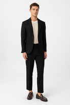 Antioch-Siyah Slim Fit Klasik Erkek Takım-Takım Elbise-2-Milagron.com