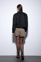 Antioch-Siyah Süet Görünümlü Bomber Kadın Ceket-Ceket-7-Milagron.com