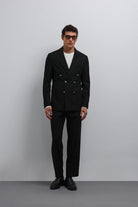 Antioch-Siyah Tapered Fit Erkek Pantolon-Kumaş Pantolon-1-Milagron.com