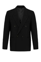 Antioch-Siyah Tek Düğme Kruvaze Erkek Blazer Ceket-Blazer Ceket-7-Milagron.com