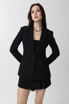 Antioch-Siyah Vücuda Oturan Kadın Blazer Ceket-Blazer Ceket-3-Milagron.com