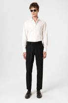 Antioch-Siyah Yüksek Bel Klasik Erkek Pantolon-Kumaş Pantolon-2-Milagron.com