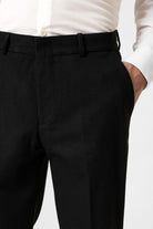 Antioch-Siyah Yüksek Bel Klasik Erkek Pantolon-Kumaş Pantolon-5-Milagron.com