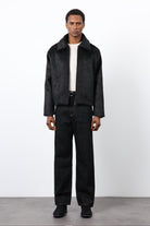 Antioch-Siyah Yumuşak Dokulu Erkek Mont-Mont-2-Milagron.com