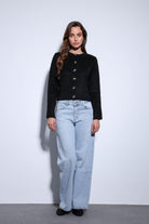 Antioch-Antioch Siyah Yumuşak Dokulu Kadın Hırka-Hırka-1-Milagron.com