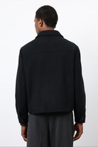 Antioch-Siyah Yün Karışımlı Erkek Ceket-Ceket-6-Milagron.com