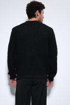 Antioch-Siyah örme Dokulu Erkek Kazak-Kazak-8-Milagron.com