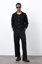 Antioch-Siyah örme Triko Erkek Hırka-Hırka-1-Milagron.com