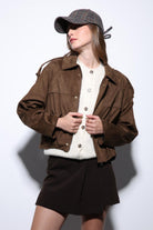 Antioch-Taba Süet Görünümlü Bomber Kadın Mont-Mont-5-Milagron.com