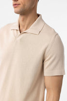 Antioch-Taş 100% Pamuk Apaş Yaka Triko T Shirt-T-Shirts-3-Milagron.com