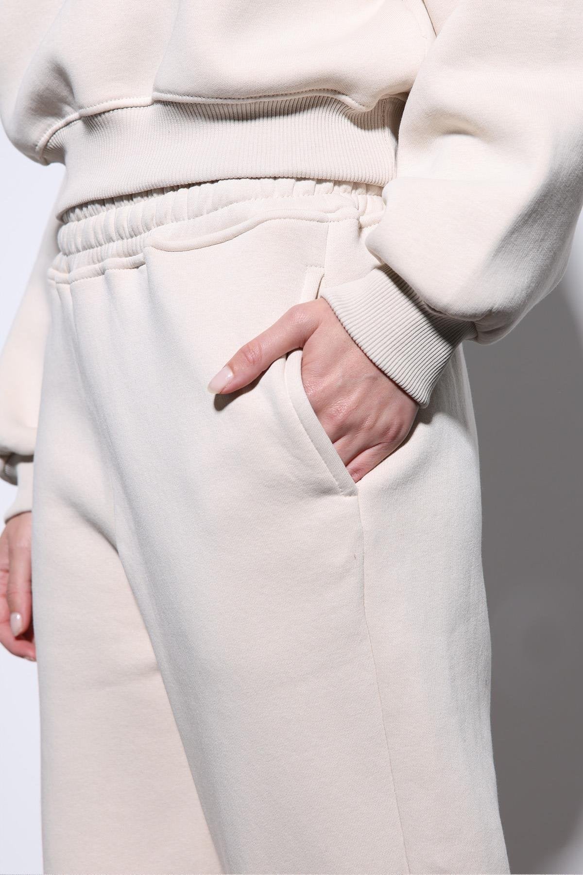 Antioch-Taş Basic Ayarlanabilir Paça Kadın Eşofman Altı-Eşofman-5-Milagron.com