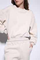 Antioch-Taş Basic Kadın Sweatshirt-Sweatshirt-6-Milagron.com