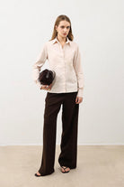 Antioch Taş Basic Slim Fit Kadın Gömlek