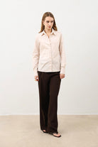 Antioch Taş Basic Slim Fit Kadın Gömlek