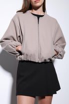 Antioch-Taş Bel Lastikli Crop Kadın Mont-Mont-5-Milagron.com