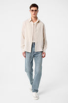 Antioch-Taş Çizgili Ve Dokulu Erkek Gömlek-Gömlek-2-Milagron.com