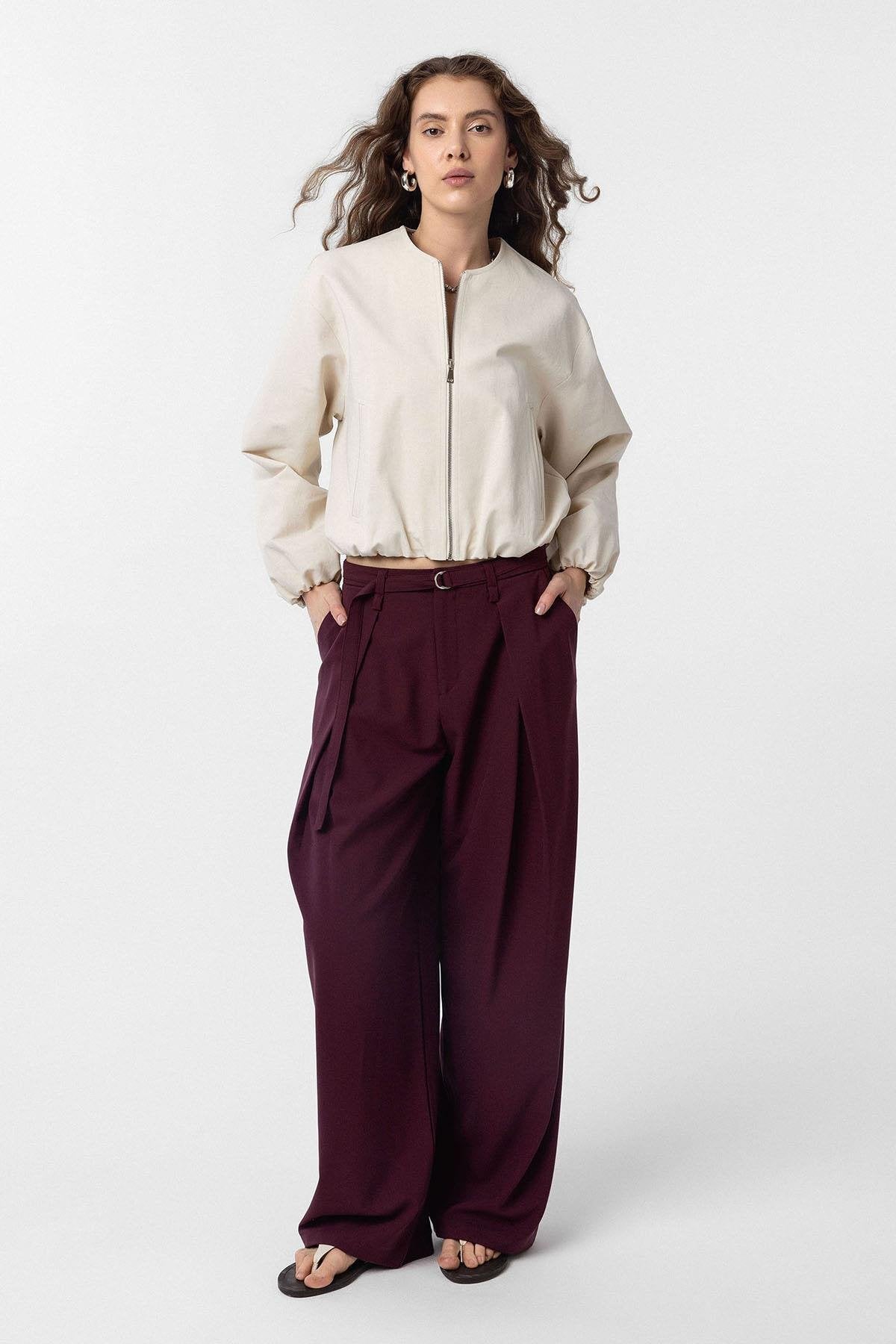 Antioch-Taş Crop Kadın Bomber Mont-Mont-2-Milagron.com