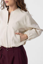 Antioch-Taş Crop Kadın Bomber Mont-Mont-3-Milagron.com