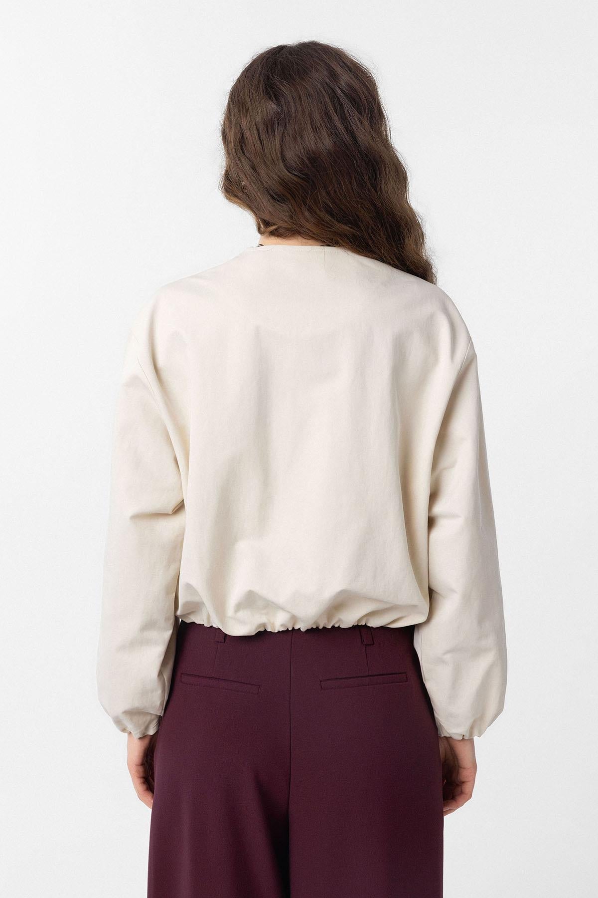 Antioch-Taş Crop Kadın Bomber Mont-Mont-4-Milagron.com