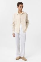 Antioch-Taş Dokulu Jakarlı Pamuklu Erkek Gömlek-Gömlek-3-Milagron.com