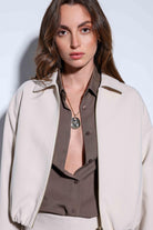 Antioch-Taş Fermuarlı Bomber Kadın Ceket-Ceket-1-Milagron.com