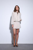 Antioch-Taş Fermuarlı Bomber Kadın Ceket-Ceket-2-Milagron.com