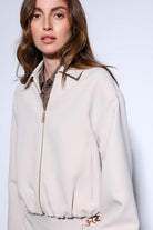 Antioch-Taş Fermuarlı Bomber Kadın Ceket-Ceket-4-Milagron.com