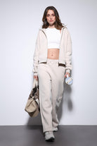 Antioch-Taş Fermuarlı Kapüşanlı Kadın Sweatshirt-Sweatshirt-2-Milagron.com