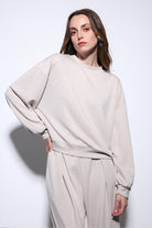 Antioch-Taş Geniş Paça Relaxed Kadın Takım-Takım-5-Milagron.com