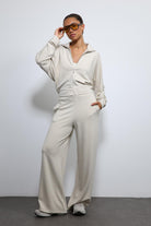 Antioch-Taş Geniş Paça çizgili Eşofman Takım-Takım-3-Milagron.com