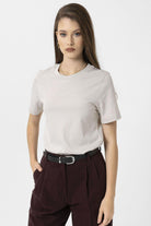 Antioch-Taş Kadın Bisiklet Yaka Basic T Shirt-T-Shirts-3-Milagron.com