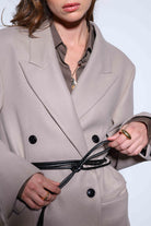 Antioch-Antioch Taş Kemerli Kruvaze Kadın Kaban-Kaban-7-Milagron.com