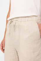 Antioch-Taş Keten Karışımlı Erkek şort-Şort-4-Milagron.com