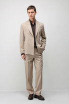 Antioch Taş Kruvaze Relaxed Fit Erkek Blazer Ceket