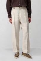 Antioch Taş Lyocell Relaxed Fit Pileli Erkek Pantolon